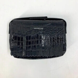 Vavvoune Women's Dais Croc Embossed Hand Bag In Black Croc NWOT